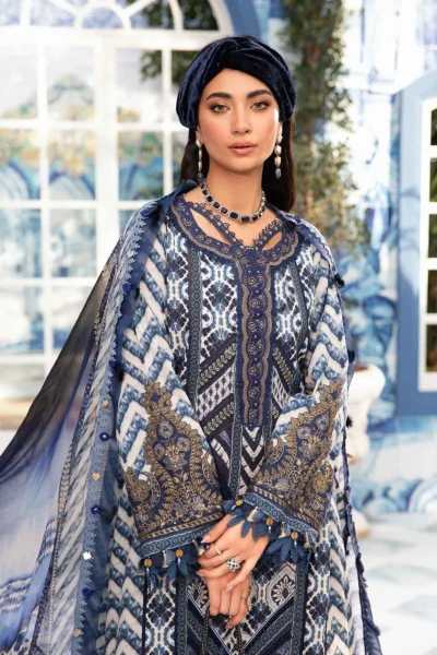 Unstitched Printed Lawn - Maria. B