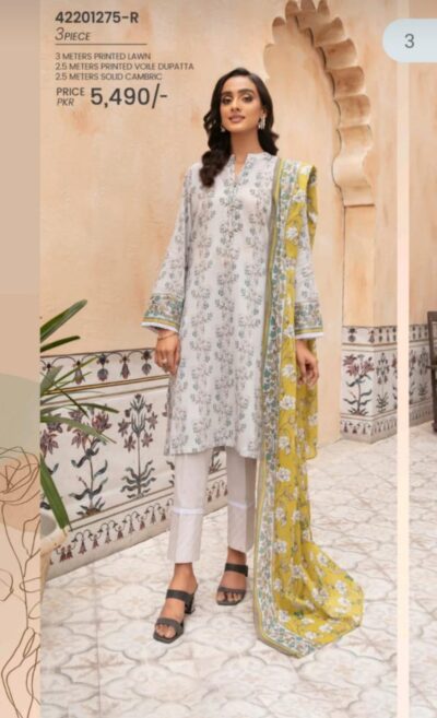 Nishat 3pcs Lawn suit