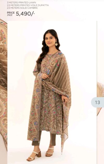 Nishat 3pcs Lawn suit