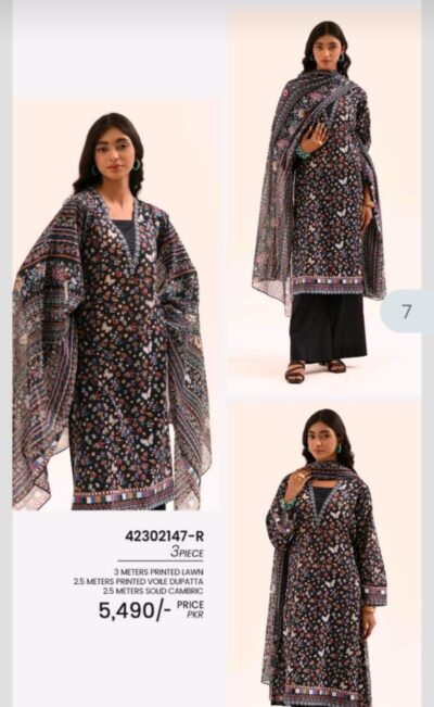 Nishat 3pcs Lawn suit