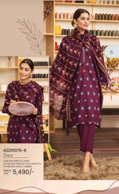 Nishat 3pcs Lawn suit