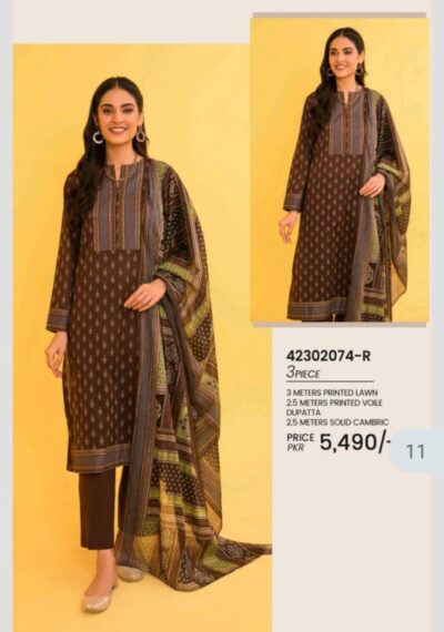 Nishat 3pcs Lawn suit