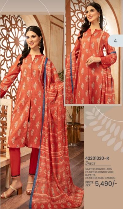Nishat 3pcs Lawn suit