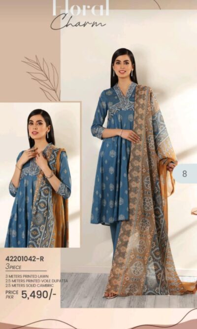 Nishat 3pcs Lawn suit