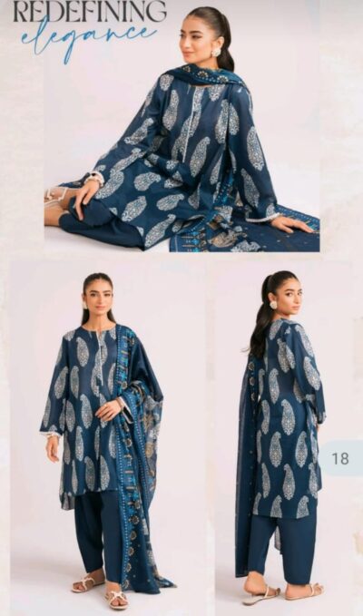 Nishat 3pcs Lawn suit